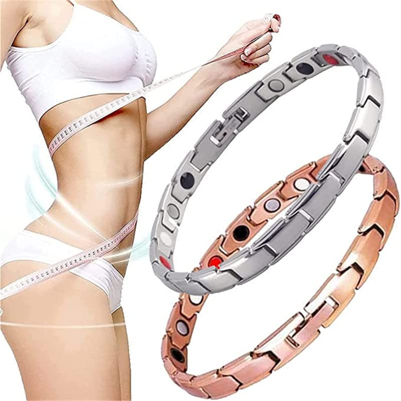Sunnyholiday 2PCS Lymph Detox Magnetic Bracelet,Adjustable Drainage Detox Therapy Bracelet Unisex Fashion Exquisite Energy Bracelets for Promotes Circulation,Relieve Stress