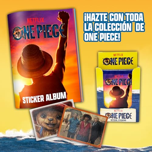 Bizak One Piece Cards Offizielles Album mit 10 Stickern, Sammlung von 200 Stickern mit holografischen und gestanzten Designs, inspiriert von Staffeln 1 und 2 (64395001)