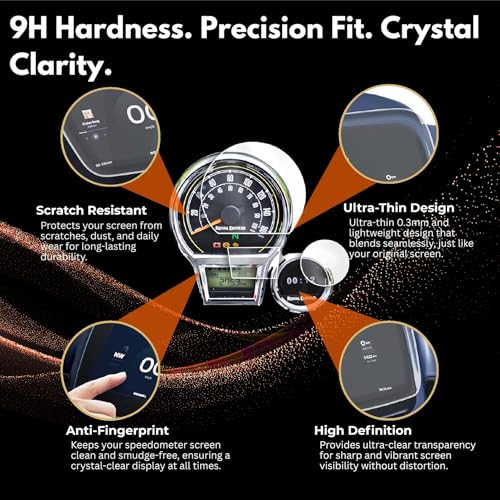 Image of Screen Protector Compatible For Royal Enfield Classic 350 Reborn Meter Display | Classic 350 Screen Guard (Not a Tempered Glass) | Speedometer Dashboard Protection Film | Scratch Resistant Meter Screen Guard