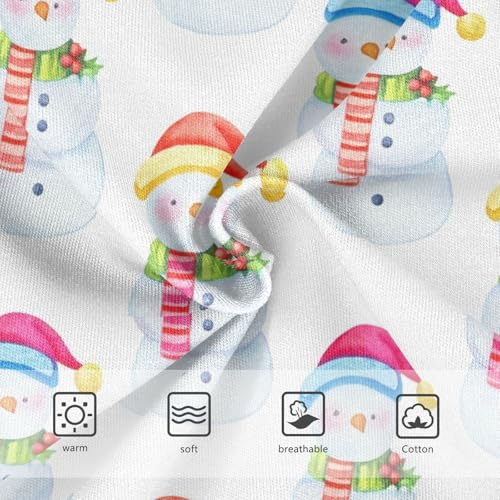 Joisal Cute Snowmen Winter White Girl Panties Cute Girls Underwear Toddlers Cotton Artistic Briefs Undies Kids 2t3