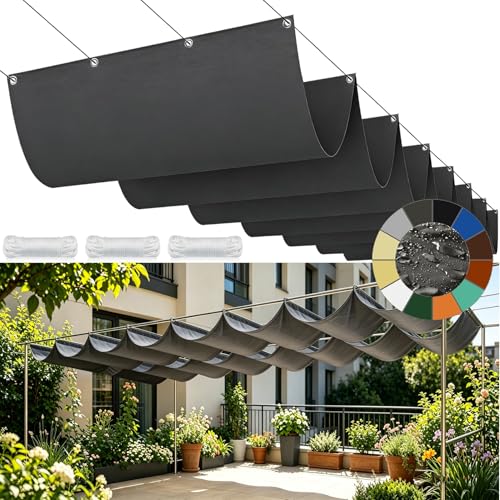 Voile d'ombrage protection UV 98% rectangulaire anti-déchirure gris