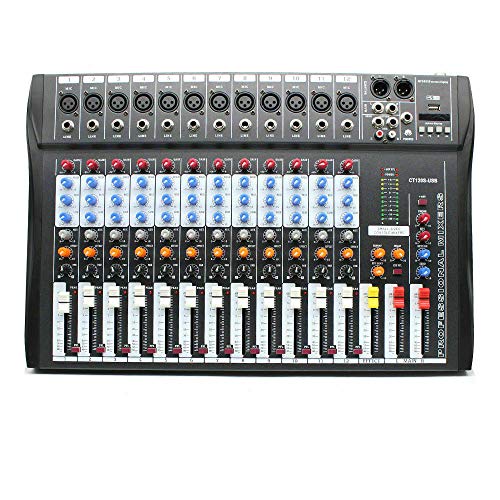 Professional Studio Audio Mixer Mixing Console Powered Mixer Live Studio Audio mixing Amplifier (12 Channel)