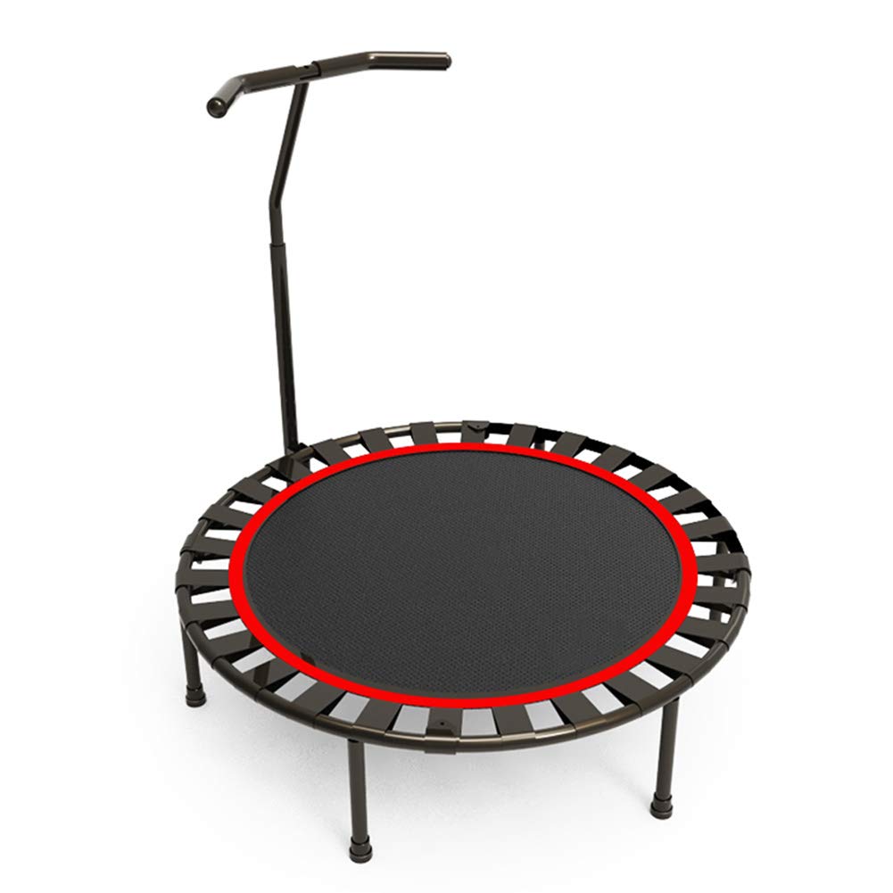 Trampoline for Adults, with an Adjustable Handle bar Indoor rebounder, Foldable Round Mini Bouncer Safe and Silent Maximum Load 500 lbs