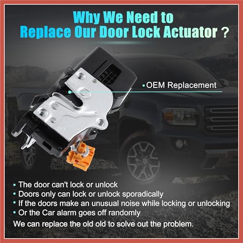Image of ACROPIX Power Door Lock Actuator Motor Front Right Side for Pontiac G6 2005-2009 931-353 20819385 25898354 25923530 Black Car Parts