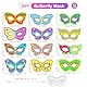 Hifot Tiermasken für Kinder Schmetterling Maske Blanko Bemalen Kinder Masken zum Bemalen Tiermasken zum Ausmalen Insekt für Kinderparty Spiele Bastelset Kindergeburtstag Basteln (12 Stücke)