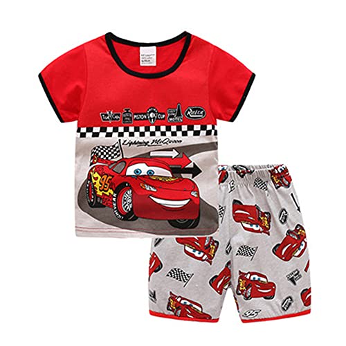 Little Boys Summer Pajamas Short Kids Pjs Sets 100% Cotton Toddler Sleepwear (S33, 4_years)