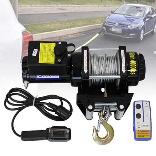 Winch eléctrico impermeable 4000lb 12V con doble control remoto miniatura 1