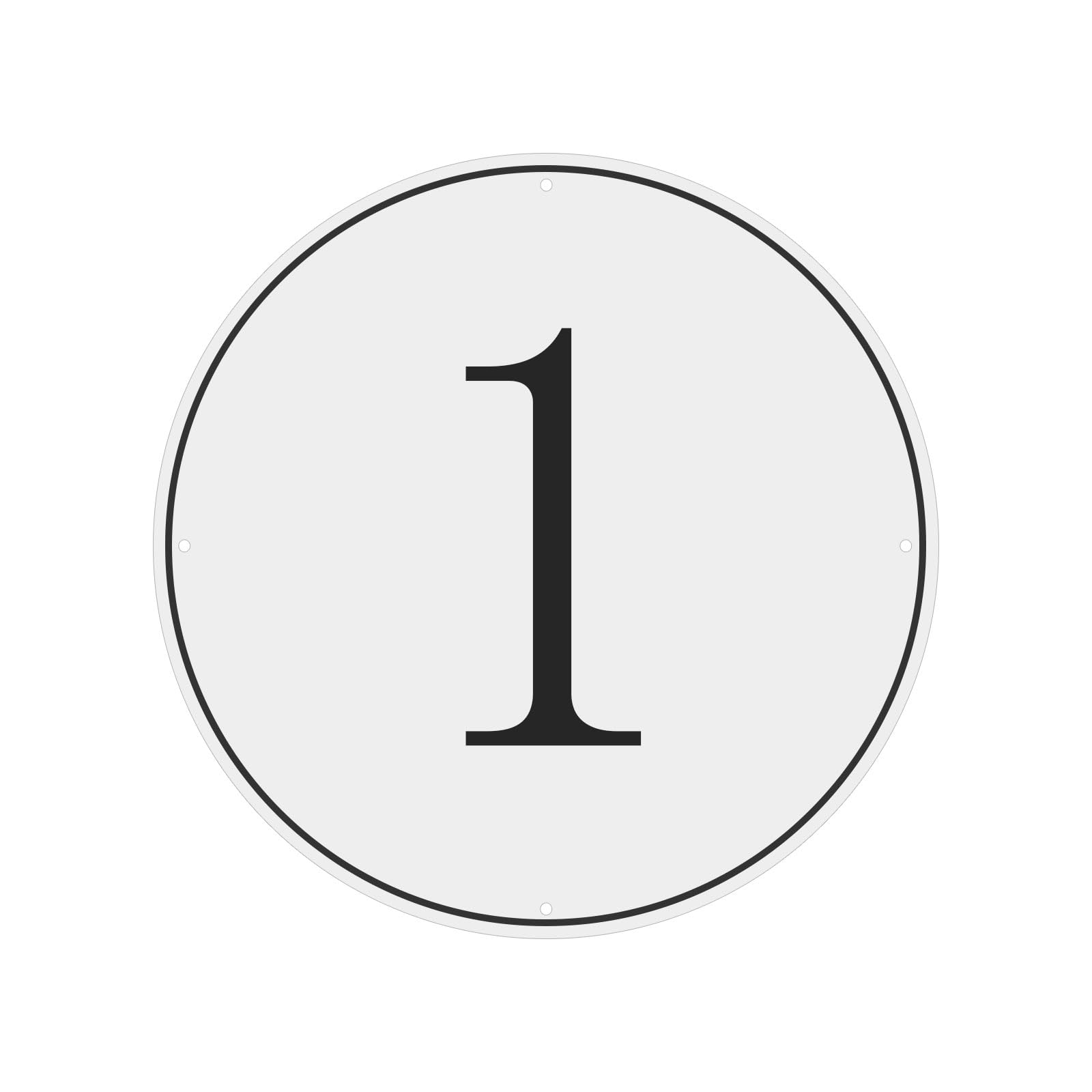 PATIKIL Large Metal Number Sign, 12" Diameter Aluminum Number 1 Sign Plate Area Marker Parking Weather-Resistant Signs for Indoor Outdoor Use