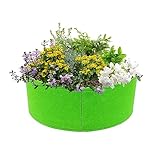 Hershii Bolsa de cultivo redonda de 10 galones para jardín, maceta de fieltro para cultivar verduras, plantas, hierbas, color verde, 1 unidad