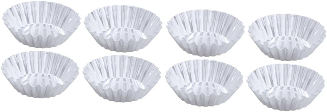 Ciieeo 100pcs Reusable Baking Molds Aluminum Egg Tart Pans Nonstick Muffin Cups Cupcake Trays for Egg Tarts Pies Muffins