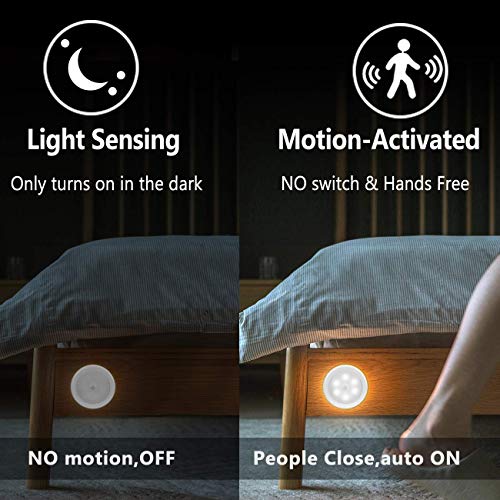 3Packs-Motion-Sensor-Light-IndoorLED-Closet-LightsNight-Light-Battery-PoweredBattery-Operated-Cabinet-LightWireless-Wall-Puck-Lamp-Stick-for-StairStepHallwayGarageEntrance-Cool-White