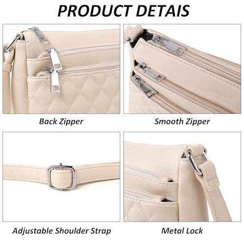 Image of TANTOMI Medium Crossbody Bags for Women Handbag PU Leather Purses for Women