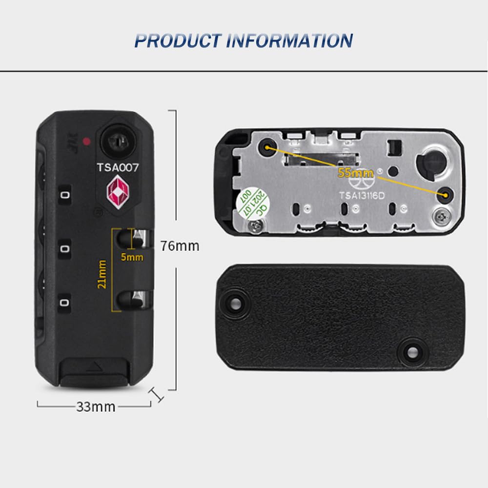 【匿名配送】 Keyデッキ 門枝 Amazon.co.jp: トラベルジッパーTSA 007承認荷物コードロック