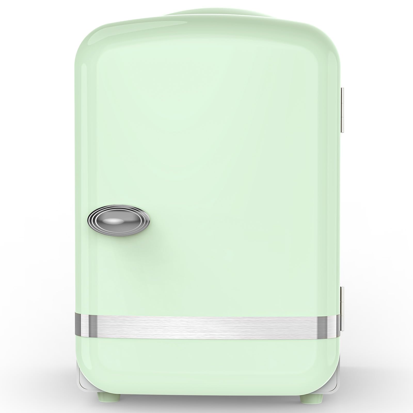 Electactic Mini Fridge for Skincare, 4L/6 Cans Portable Compact Cosmetic Fridge, Retro Desktop Fridge with AC/DC Adapters, Sm