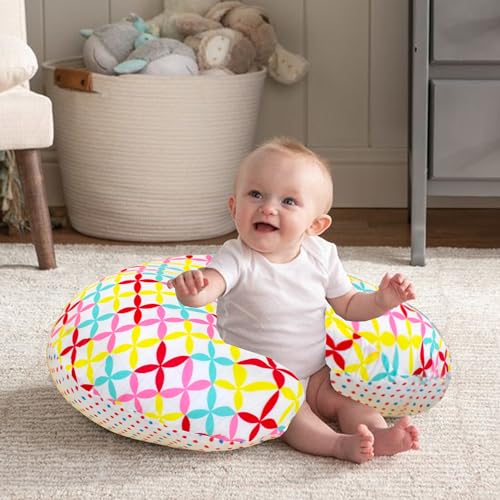 Image of VParents Multipurpose Baby Feeding Nursing Cum Maternity Pillow for New Born Cotton, Recommended for Maternity, Nursing, Medical Mite (Flower) 110496
