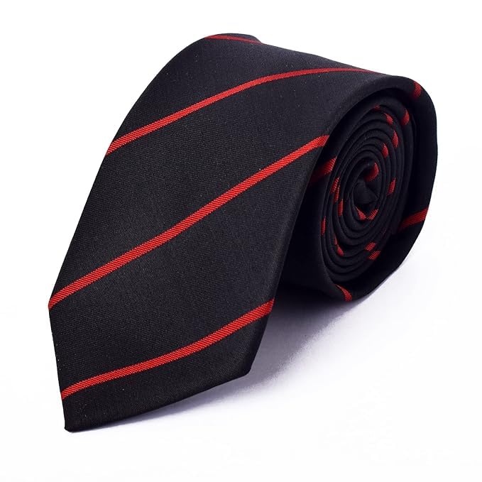 Image of Micro Fiber Stripped Neck Ties For Mens Boys Tie Length & Width - 58 Inch & 3 Inch