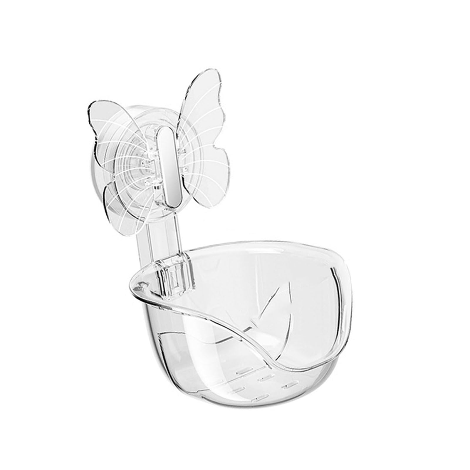 Jazuaiao Shower Basket Suction Cup Clear Bathroom Organizers Strong Suction Shower Shelves Storage Rack for Bathroom Wall Shelf