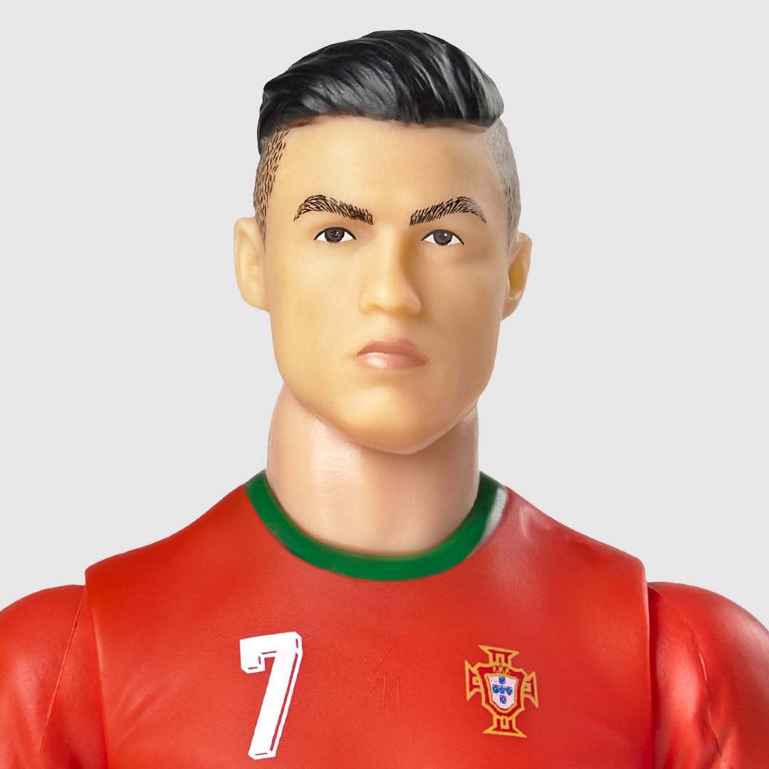 Megableu Ronaldo - Figura de fútbol (20 cm), diseño de fútbol grande, realista, articulada, con licencia oficial, 10 puntos de articulación, juguete de fútbol y equipo de Portugal, idea de regalo para - 4