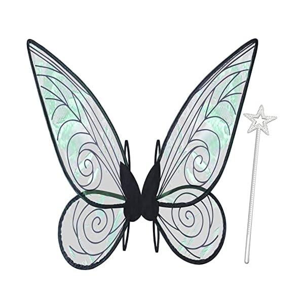 Quescu fairy wings for adults,butterfly wings for girls,angel wings,fairy costume for women halloween dress up party favor