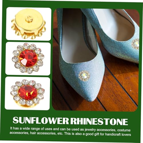 Gemas de imitación de girasol para personalizar zapatos y broches de fiesta, Gatuida 200 piezas 8