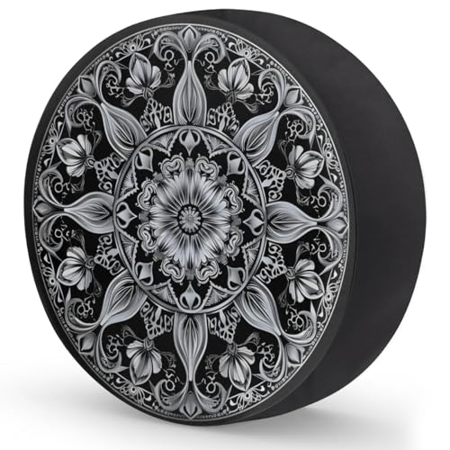 Image of Spare Tire Cover for RV Trailer, Nationality Bohemia Mandala Tire Covers Universal Fit for Travel Trailer Camper Jeep RV SUV Truck Waterproof Wheel Cover (15 inch for Diameter 27 inch - 29 inch)