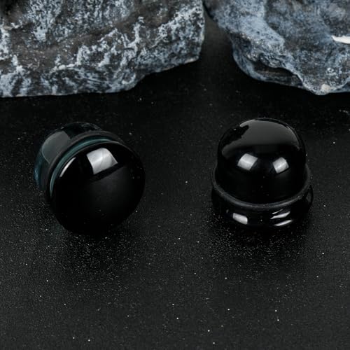 WINSENET Glass Ear Gauges Stretching Kit 8-22mm Plugs for Ears Gauges with Rubber Rings Single Flare Glass Ear Stretching Kit Ear Expander Body Piercing Jewelry for Women Men by WINSENET - Used condition - Image 7