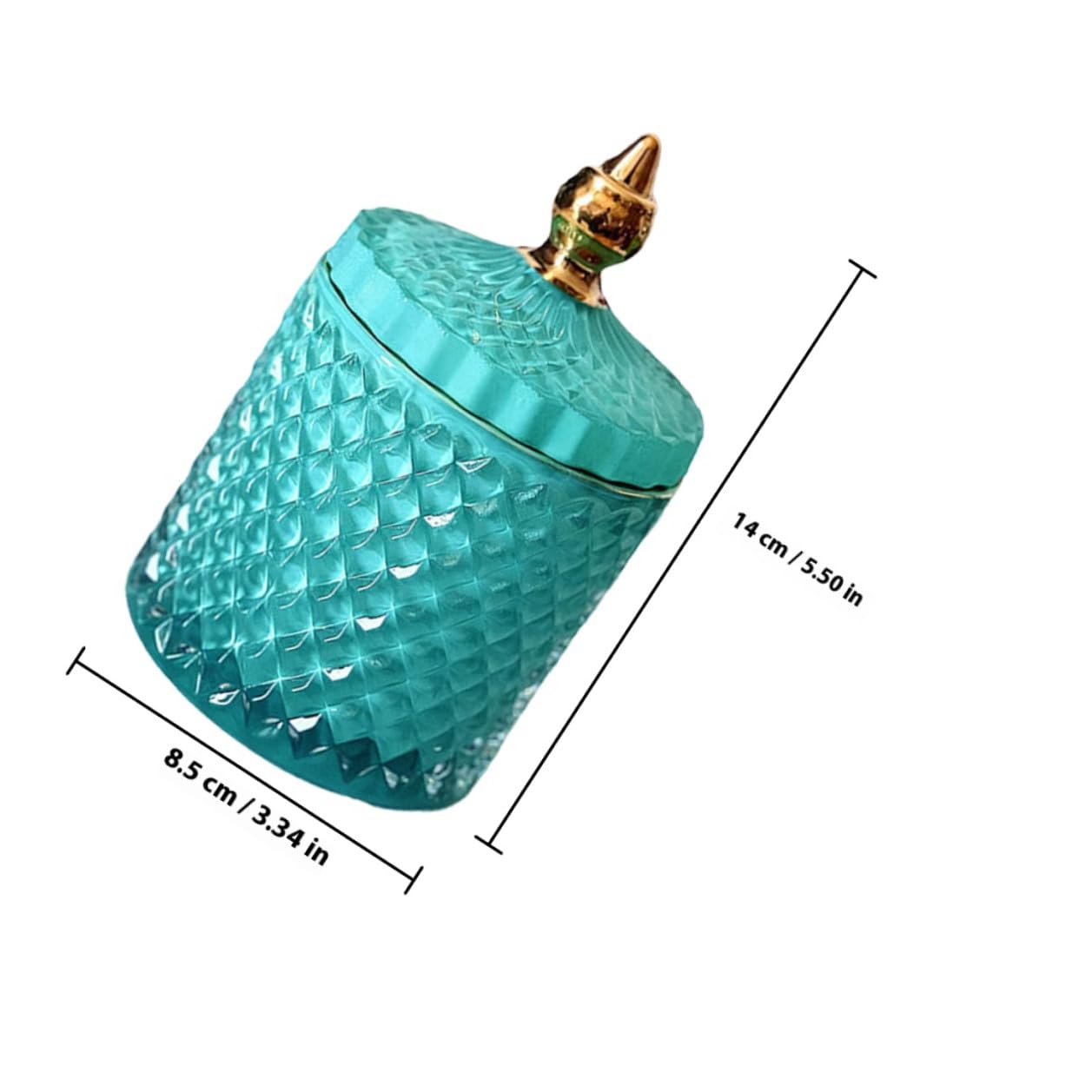 Ipetboom Contenitore in Vetro Blu per Alimenti e Dolci Tappo Ermetico, Multiuso per Conservare e Proteggere Design Raffinato e Funzionale