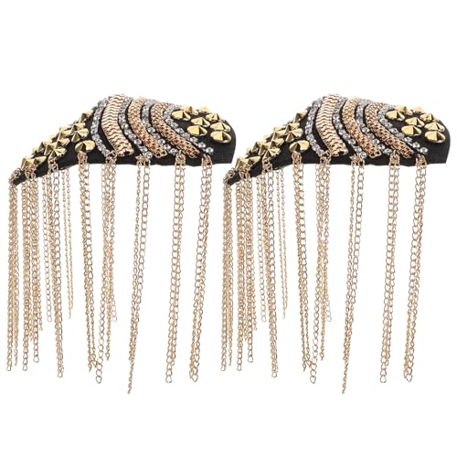 Charreteras doradas con borlas mujer hombreras vintage de hierro y plástico para disfraces pack de 2 2