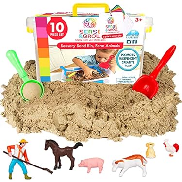 AMAZON - Be Amazing! Toys Sense & Grow Sensory Sand Bin with 6 Farm Animal