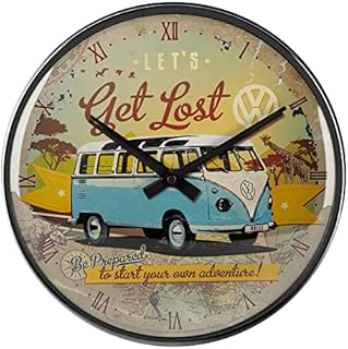 Nostalgic-Art 51058 Volkswagen - VW Bulli - Let's Get Lost, Wall Clock 31cm
