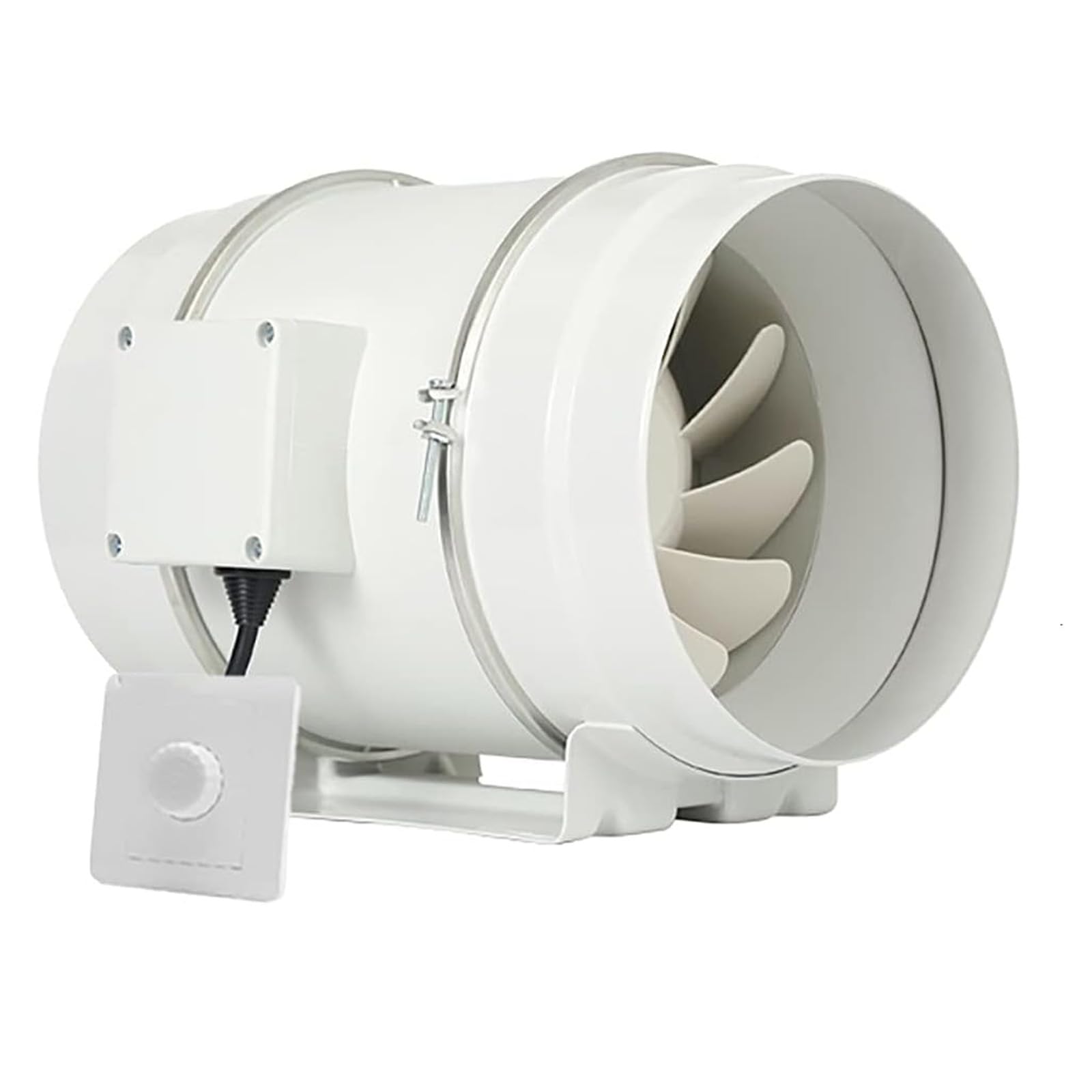 Badezimmer Abluftventilator Inline Fan Vent Leise Lüftung Auspuff Einlassventilator Lüftung Gebläse für Dachboden Küche Garage Gewächshaus Keller Haus (Q) (U)