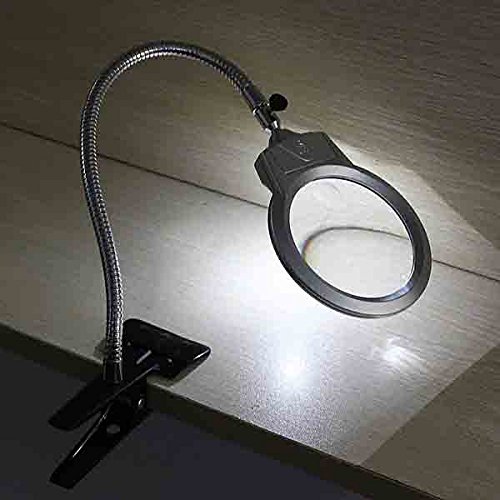 table magnifying glass with light