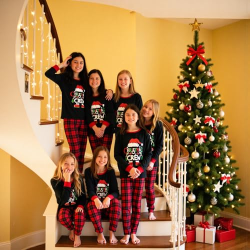 Manooby Christmas Pajamas for Family,Christmas Pajamas Matching Sets,Family Xmas Pjs for Women Men Pets4