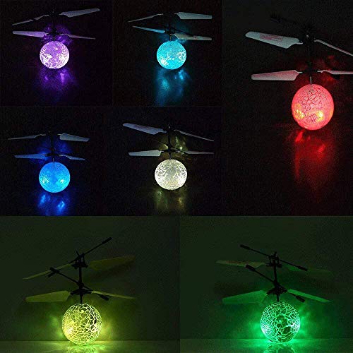 Flying Ball, UTTORA RC Flying Toy for Kids Boys Girls with Colorful Flashing LED Infrared Induction Helicopter Ball Toy Gift for Kids Indoor and Outdoor Games
