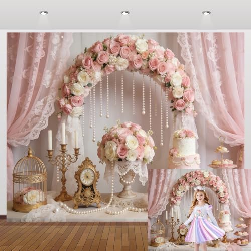Toile de fond rose 3x2,4m pour décoration de mariage et grand studio photo