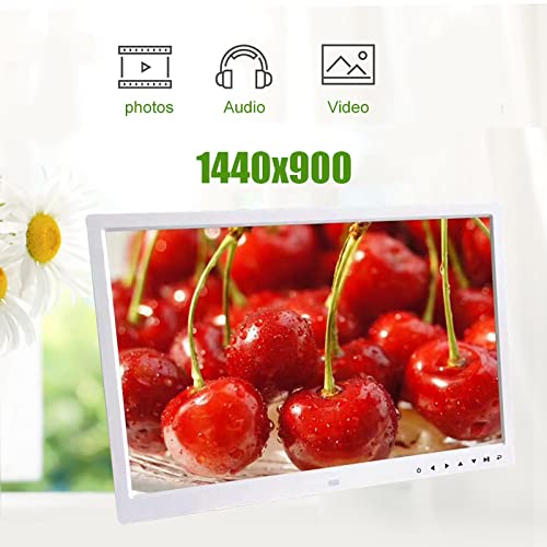 17In Hdmi Portable Movie Player Digital Photo Frame,1709T Digital Album Supports For Video, Picture Playback, Music, Clock Calendar, Remote Control(White#7) #TOP2