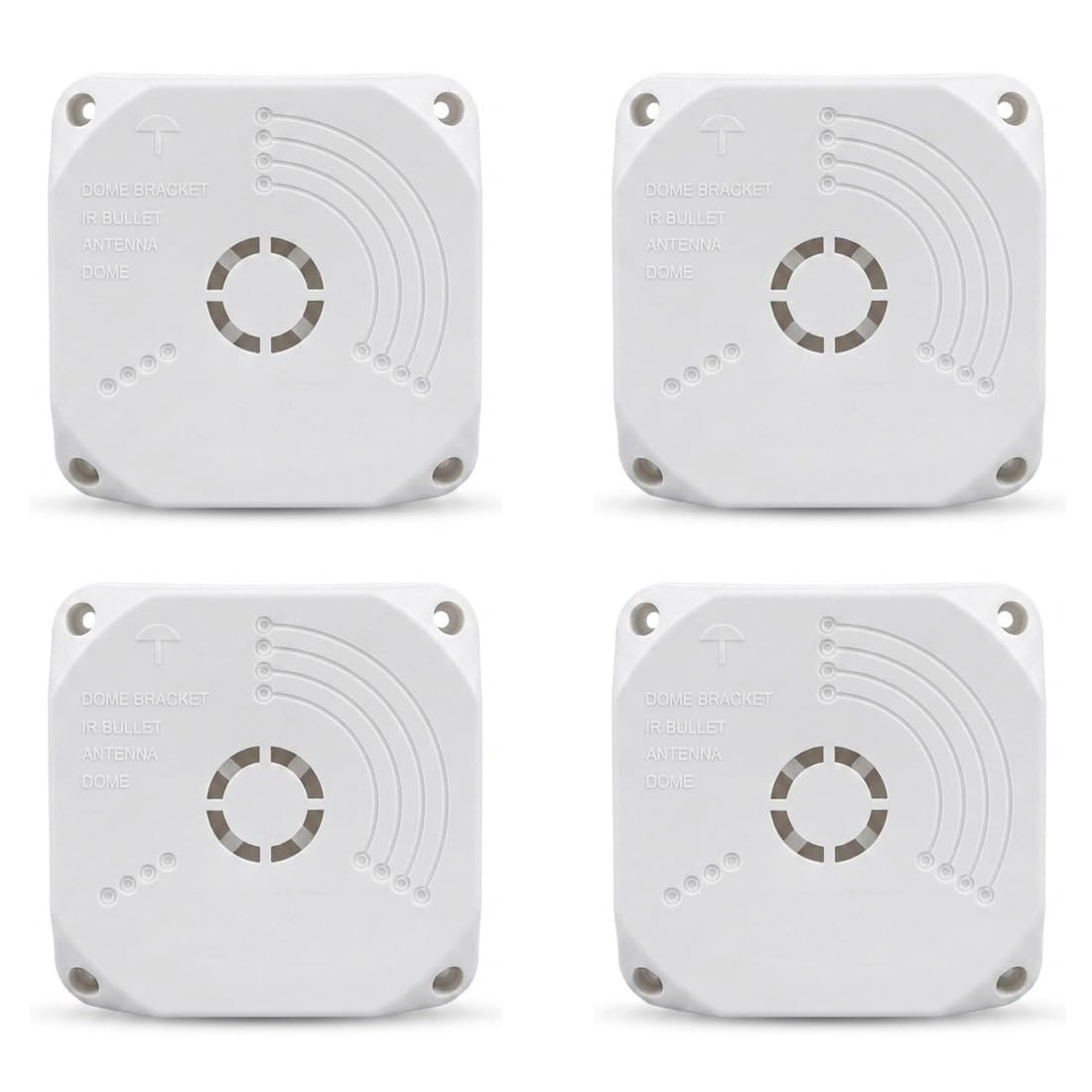 Imaashi Universal 4x4 ABS Plastic Junction Box Outdoor Electrical Enclosure, Wall/Ceiling Mount for CCTV Security Camera with Screws- (Pack of 4)-image-3