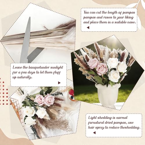 Ramo de flores secas boho 40 piezas para decoración miniatura 7