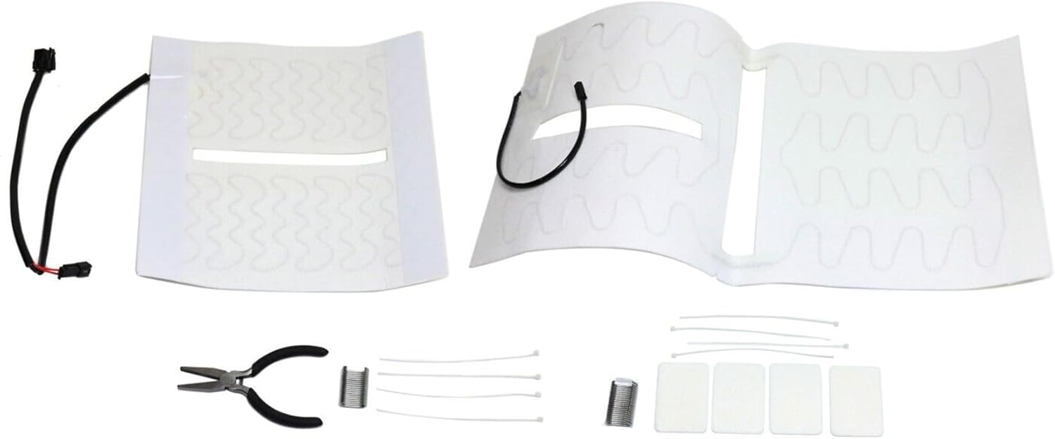 2 Set Seat Bottom & Top Heat Pad Fits for Cadillac Escalade Chevy Silverado Suburban Tahoe GMC Sierra Yukon 1500 2500 3500 2003-2007 15193975, 641106, 641105, 88940288, 88940289
