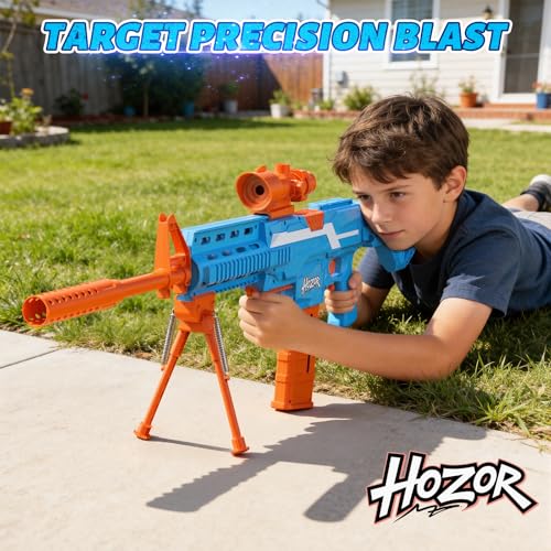 Hozor TriFireX Motorized Soft Dart Blaster Toy for Kids, Rechargeable Foam Dart Gun with Tactical Vest Kit, 3 Modes & 3 Play Styles, 2 Clips, 150 Darts, Gift for Boys Ages 3+ by Hozor - Image 5