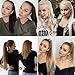Ponytail Extension Human Hair 100% Real Remy Human Hair Wrap Around Ponytail Long Straight Ponytail Hairpiece Pony Tails Hair Extensions (16inch, P10/613(Dark Brown and Bleach Blonde))