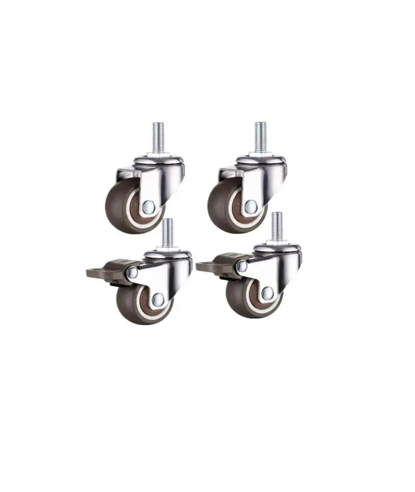 4 Pieces/lot 1 inch Rubber Silent Screw TPR Non-damaging Floor Steering Wheel Furniture casters Single Load 11 kg(C)