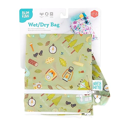 image for Bumkins Waterproof Wet Dry Bag for Baby, Travel, Swim Suit, Cloth Diap