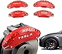 Caliper Covers Set of 4 Compatible with Tesla Model Y Accessories, 2017-2022 19 20 Inch Wheel Hub Front and Rear Brake Caliper Covers，Fit For Tesla Model Y Red Brake Caliper (Not Fit Tesla Model 3)