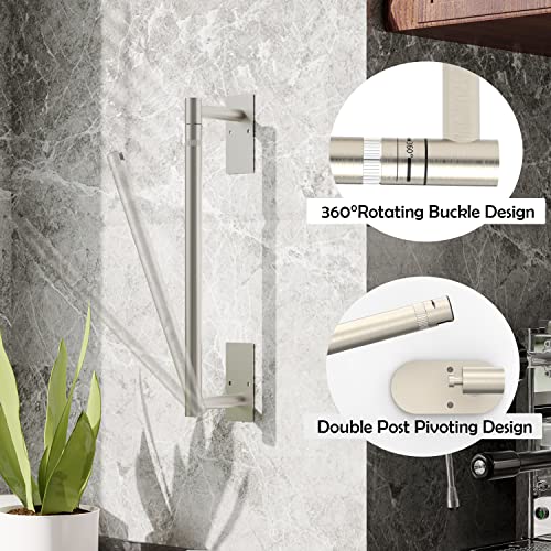 Image of RUACQ Paper Towel Holder Under Cabinet, Wall Mounted or Adhesive Stainless Steel Paper Towel Holder,Round Base Paper Towel Rack for Kitchen, RV, Bathroom (Sliver)