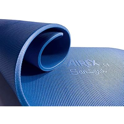 AIREX Corona Premium Exercise Mat for Yoga, Physical Therapy, Rehabilitation, Balance & Stability Exercises, Pilates, Aerobics 72 x 39, Blue