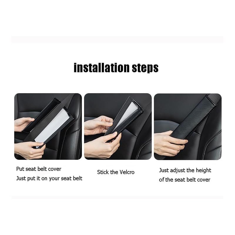 2 Stück Auto Gurtpolster Für Peugeot 207 CC - Gurtschoner Aus Mikrofaser-Leder