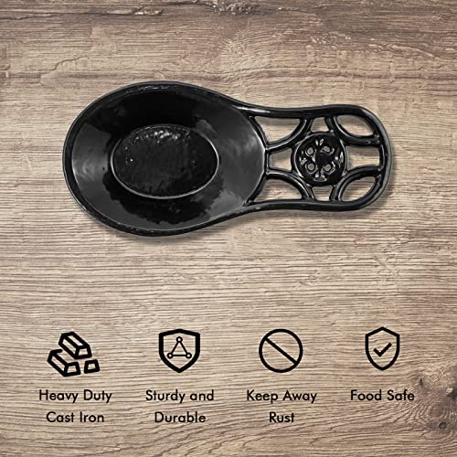 Cookingspoonrestforstovetopcastironspoonholderforkitchencounterheavydutyutensilrestkitchenaccessoriesdishwashersafeblack Urban Country Home Decor Cooking spoon rest for stove top cast iron spoon holder for kitchen counter heavy duty utensil rest kitchen accessories dishwasher safe black urban country home decor
