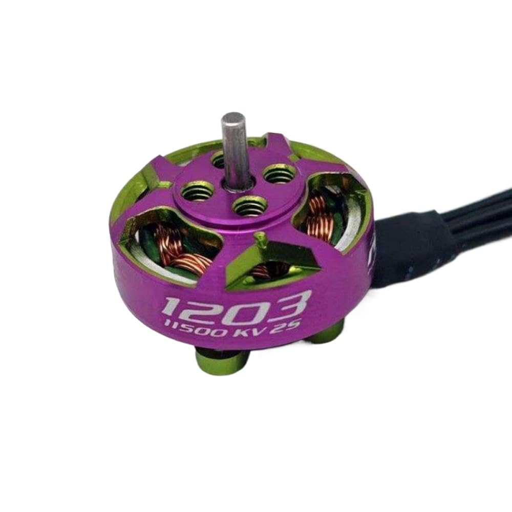 Moteur brushless GTS V3 1203 11500KV 2S 8000KV 6000KV, Compatible avec Les Drones de Course RC et Les quadricoptères DIY (1 pièce 8000KV Rouge)(1pc 11500kv Green)