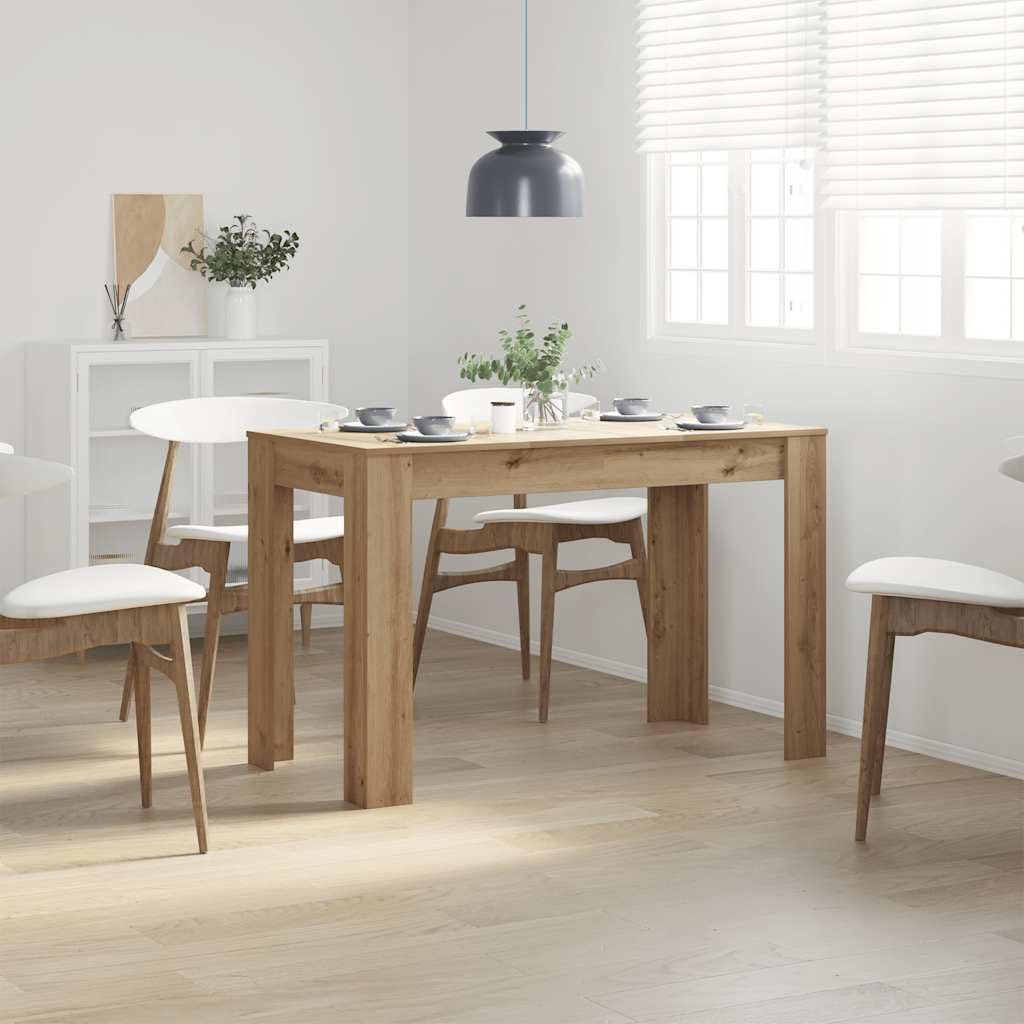 vidaXL Table à Manger chêne Artisanal 120x60x76 cm Bois d'ingénierie